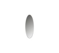 Miroir en métal blanc, ovale, à fixer, style industriel - White Label, Miya - 160x60x3 cm