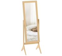 Miroir en pied - HOMCOM - inclinaison réglable - pour dressing chambre - 47 x 46 x 148 cm - chêne