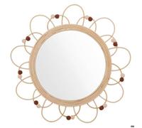 Atmosphera - Miroir enfant Campagne - rotin et verre - D38 cm - Beige