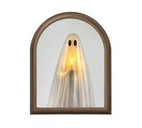Miroir Fantôme LED Halloween Décoration Murale Lumineuse pour Maison Hantée | Miroir Hanté avec Éclairage LED, Effet Fantôme Réaliste pour Créer une Ambiance Effrayante, Intérieur et Soirées Thématiques