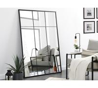 Miroir fenêtre industriel en fer - L.105 x H.150 cm - Noir - BELLAGIO