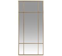 Miroir fenêtre rectangulaire en métal doré 50x110 50x110x2.5cm Doré