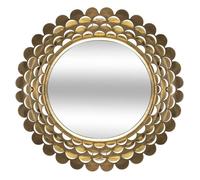 Miroir ""Fleur"" métal doré D91cm - Atmosphera Créateur d'intérieur