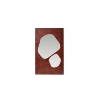 Miroir Folia H82 en Bois de Ronce Teinté Foncé