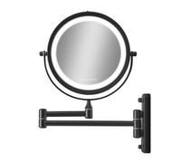 Miroir Gillian jones - 10246-00 - Double-Sided Wall Mirror w. LED Light - x10 Magnification - Black