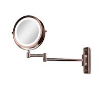Miroir Gillian jones - 10246-84 - Double sided wall mirror w. LED - x1/x10 magnification - kobber