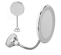 Miroir Grossissant 10X avec Ventouse, Miroir de Salle de Bain de Voyage sans Fil à Col de Cygne Réglable Miroir de Maquillage Grossissant, Miroir de Maquillage Grossissant