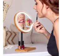 Miroir grossissant led x3 - rechargeable avec 3 intensités et teintes variables