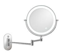 Miroir Grossissant Lumineux Mural x5, Miroir de Maquillage 7 Pouces, Pivotant 360°