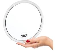 Miroir grossissant - Virex® - Grossissement x20 - Ventouses pour fixation - Diamètre 15 cm - Idéal maquillage