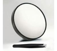 Miroir grossissant x 50 avec ventouses, ultra HD sans distorsion, petit miroir pour maquillage de précision et extraction des pores, miroir de voyage portable pour sac à main, comprend un kit d'outils