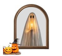 Miroir Halloween Lumineux Décoration Murale Encadrée Effrayante Et