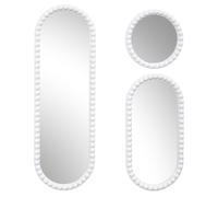 Miroir - HOME DECO FACTORY - Corfu - Blanc - Set de trois miroirs