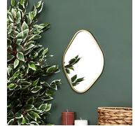 Miroir - HOME DECO FACTORY - Deco Losange - Contour Doré - Or