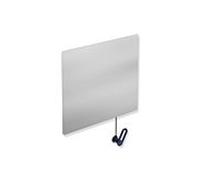 miroir inclinable Hewi 801.01.10050 600x540x6mm, avec Halter / poignée, bleu acier