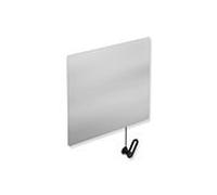 miroir inclinable Hewi 801.01.10090 600x540x6mm, avec Halter / poignée, noir profond