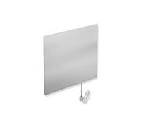 miroir inclinable Hewi 801.01.10097 600x540x6mm, avec Halter / poignée, gris clair