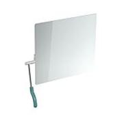miroir inclinable Hewi 802.01.100L55 725x741x73mm, levier à gauche, bleu aqua