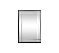 Miroir industriel en métal - L.60 x H.86,5 cm - Noir - HISAE