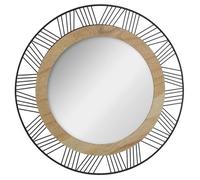 Atmosphera Joe Miroir en métal et MDF - Diamètre de 45 cm