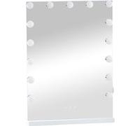 CLP Miroir de Maquillage Murrieta | Miroir cosmétique avec Port USB | Éclairage LED à intensité Variable | Miroir Hollywood avec 3 Modes, Couleur:Blanc