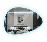 Miroir LED forme organique asymétrique salle de bain sans Cadre Lumière froide 57x80 Tulup