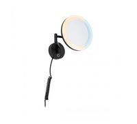 Miroir Led Grossissant Pour Salle De Bains - Noir Mat - Masua Paulmann