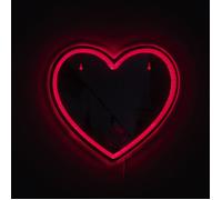 Miroir LED - HOME DECO FACTORY - Effet Néon - Cœur - Rouge