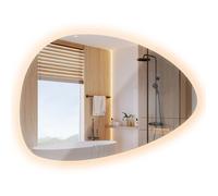 Miroir LED lumineux de salle de bains forme organique sans Cadre Lumière chaude 50x70 Tulup