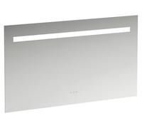 Miroir Leelo courant avec éclairage LED horizontal intégré, cadre en aluminium, 1200 mm, version avec 3 interrupteurs à capteur tactile, H4476739501441