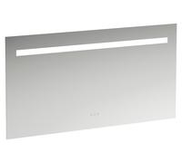 Miroir Leelo courant avec éclairage LED horizontal intégré, cadre en aluminium, 1300 mm, version avec 3 interrupteurs à capteur tactile, H4476839501441