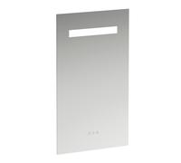Miroir Leelo Run avec éclairage LED horizontal intégré, cadre en aluminium, 550 mm, version avec 3 interrupteurs à capteur tactile, H4476239501441