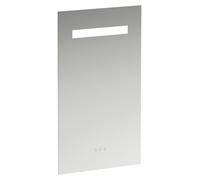 Miroir Leelo Run avec éclairage LED horizontal intégré, cadre en aluminium, 550 mm, version avec 3 interrupteurs à capteur tactile, H4476239501441