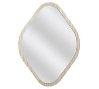 Miroir losange contour bois 44x60 cm - Marron