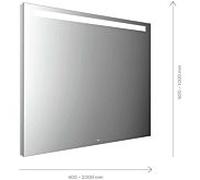 Emco Mi 210 LED miroir lumineux 103170010000100 1700 x 1000 mm, avec découpe lumineuse horizontale en haut 35 mm