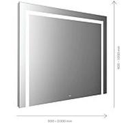 Emco Mi 220 LED miroir lumineux 104130008000100 1300 x 800 mm, avec 3 découpes lumineuses en haut, à droite et à gauche