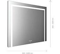 Emco Mi 220+ miroir lumineux LED 104170010000300 1700 x 1000 mm, avec 3 découpes lumineuses en haut, à droite et à gauche