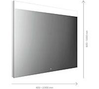 Miroir lumineux Emco Mi 250 LED 107080009000100 800 x 900 mm, avec large découpe de lumière continue en haut