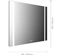 Emco Mi 500+ miroir lumineux LED 110120009060300 1200 x 906 mm, avec 2 découpes de lumière continue à gauche et à droite