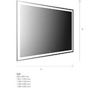Emco miroir lumineux LED 108130008000400 1300 x 800 mm, avec découpe lumineuse sur tout le pourtour