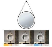 Miroir Lumineux Led Mirra Ip44 White Switch 750lm 230v 11,5w Gradable Noir, Miroir
