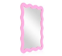 Miroir magnétique pour casier verrouillable, rose, petit miroir de maquillage, avec côté arrière magnétique, pour casier d'école, casier de gymnastique, armoires de bureau, salle de bain, accessoires