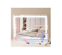 Miroir Maquillage Lumineux 3 modes couleur grossissement 5× haut-parleur Bluetooth 797x547 mm
