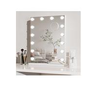 Miroir Maquillage Lumineux Hollywood - 14 Ampoules LED, Miroir Coiffeuse avec Contrôle Tactile, 3 Modes Luminosité Réglable 40 x 52 cm - Blanc