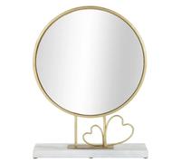 Miroir Mauro Ferretti Da Appoggio Heart Doré 30x9x39 cm