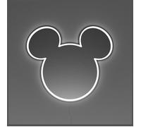 Miroir - MICKEY MOUSE - Neon Yellowpop - Argenté - Rond - Décoration murale