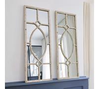 Miroir Millery blanc vieilli H/L/P env. 90/33/2 cm