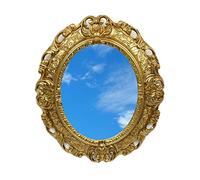Miroir miroir ovale style baroque shabby chic vintage Différentes couleurs 45 x 39 cm (or)