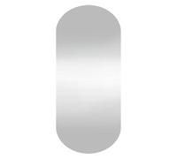 Miroir mural 35 x 80 cm en verre ovale avec miroir clair, idéal pour la salle de bain, la chambre à coucher, le couloir et le salon, montage mural pratique pour une vue décorative sur tout le corps et