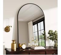 Miroir Mural 41 x 61 cm, Miroir d'arche avec Cadre en Métal, Miroir Décoratif, Pour Salle de Bain, Chambre, Salon, Noir